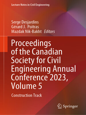 cover image of Proceedings of the Canadian Society for Civil Engineering Annual Conference 2023, Volume 5
